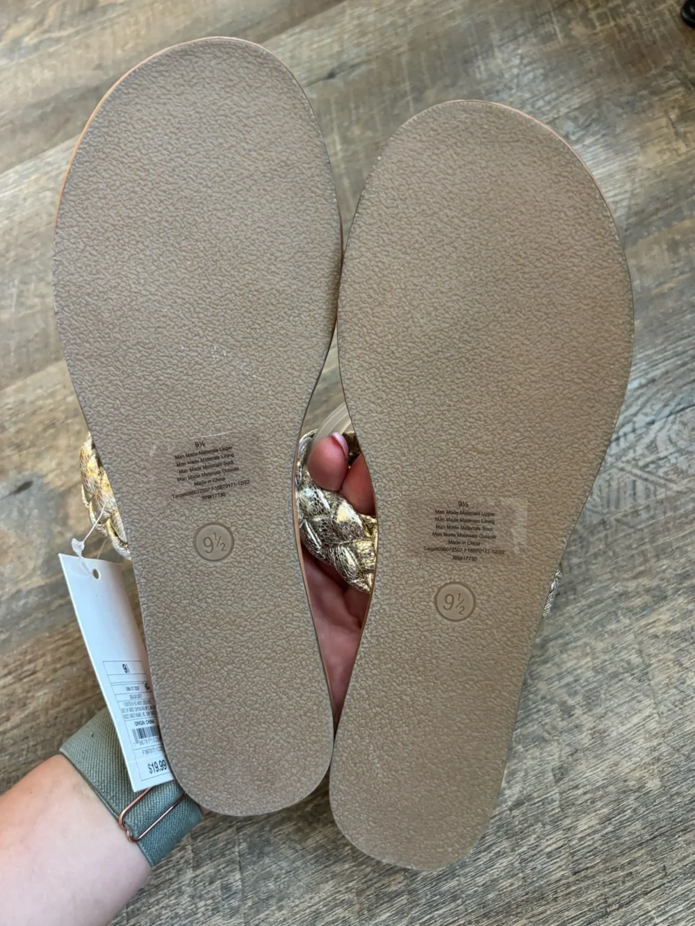 A New Day Braided Double-Strap Slide Sandals